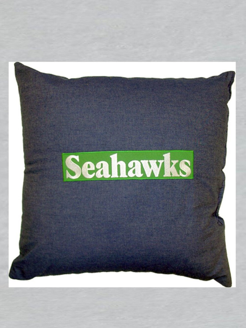 Seattle Seahawks Denim Pillow Measures 15 x 15 inches